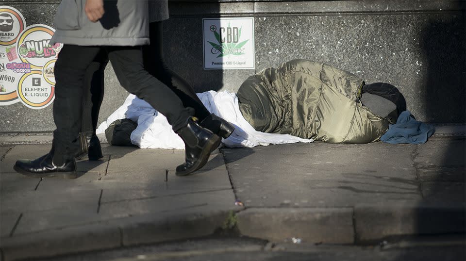 Even in UK's plummeting temperatures, the heartbroken mum has urged people not to give money or clothes to her son. Source: Stock image / Getty