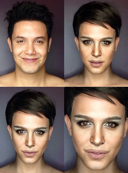 Makeup artist Paolo Ballesteros transforms himself into Natalie Portman.