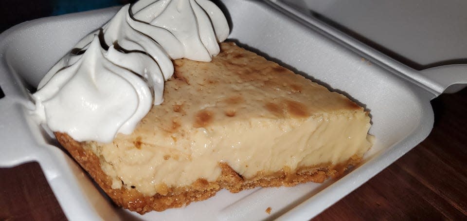 A slice of key lime pie from C-Level Grill and Bar.