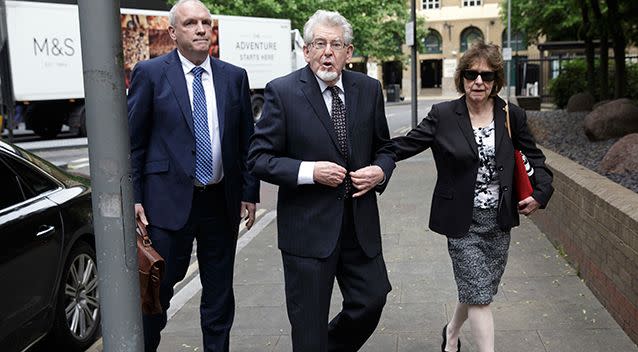 Harris arrived at court with his niece, Jenny. Photo: AP