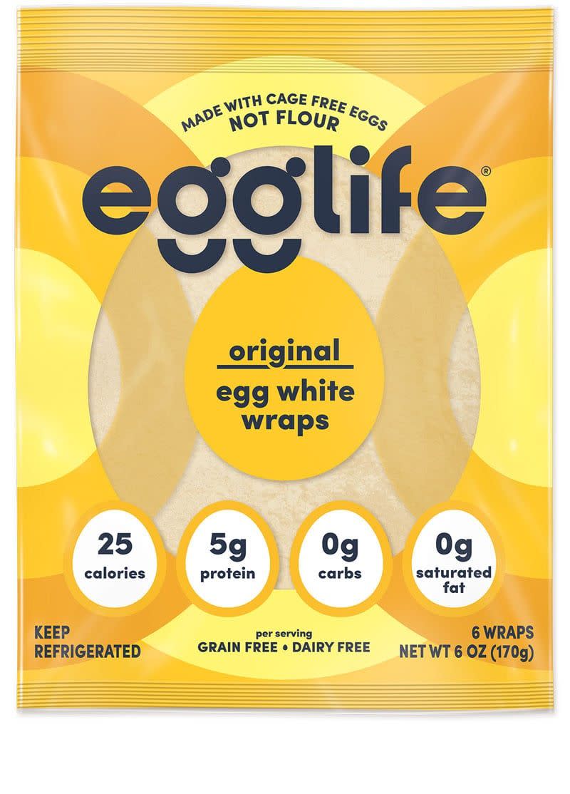 <p><a href="https://www.egglifefoods.com/product/eggwhite-wrap/" rel="nofollow noopener" target="_blank" data-ylk="slk:Shop Now;elm:context_link;itc:0;sec:content-canvas" class="link ">Shop Now</a></p><p>original egg white wraps</p><p>egglifefoods.com</p><span class="copyright">egglifefoods.com</span>