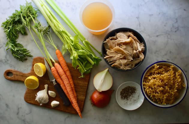A few basic ingredients can make a hearty, comforting chicken soup. 