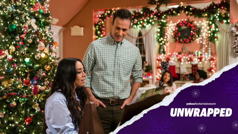 Aimee Garcia and Freddie Prinze Jr. star in the Netflix holiday movie, Christmas With You. (Photo: Netflix)