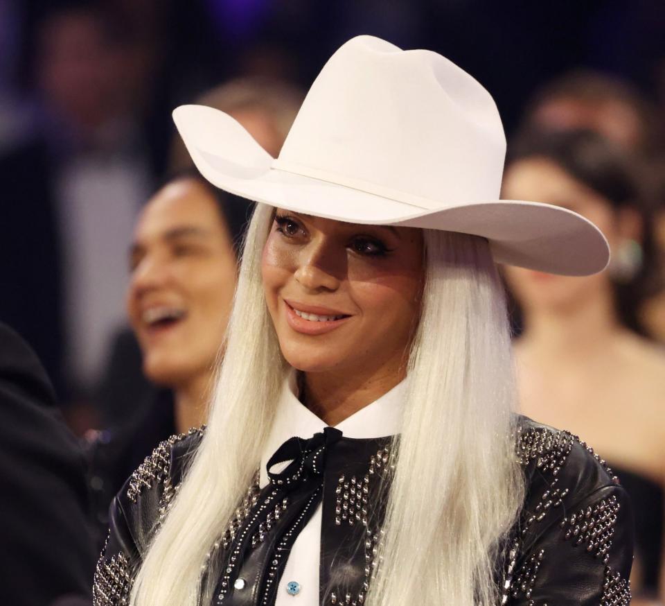 Beyonce's white felt cowboy hat for the Grammys was made possible by Stetson...