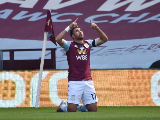 Trezeguet scored a double to earn a vital win for Villa against Palace (EPA)