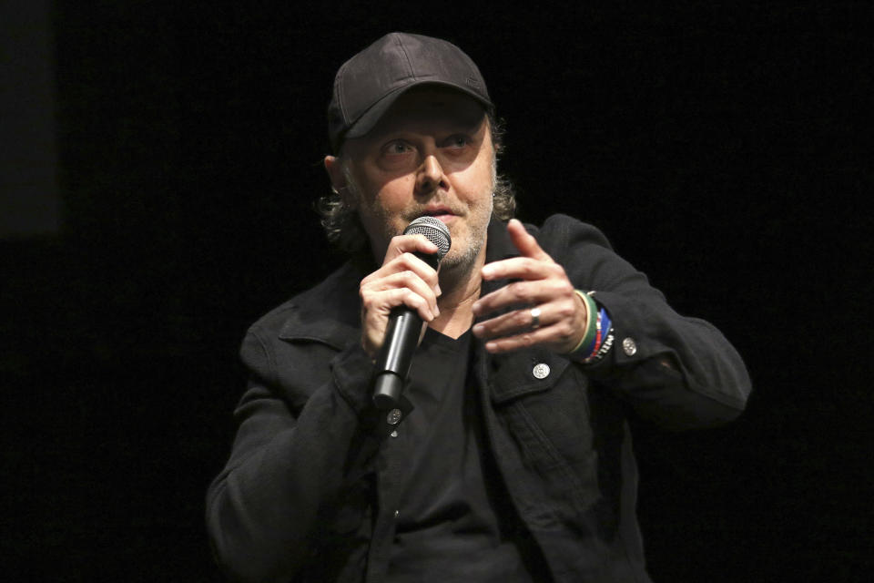 Lars Ulrich participates in the Global Citizens "Global Goal Live: The Possible Dream" press conference at St. Ann's Warehouse on Thursday, Sept. 26, 2019, in New York. (Photo by Greg Allen/Invision/AP)