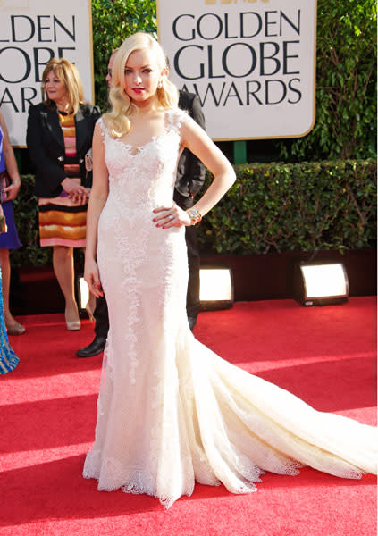 Golden Globes 2013: Francesca Eastwood wore bridal designer Pronovias on the red carpet © Getty