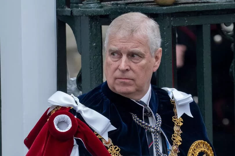 Prince Andrew at King Charles' Coronation in May