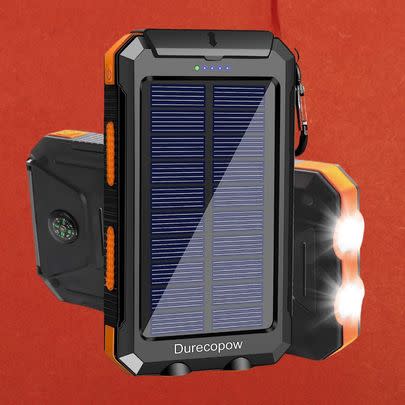 A solar-powered charging bank