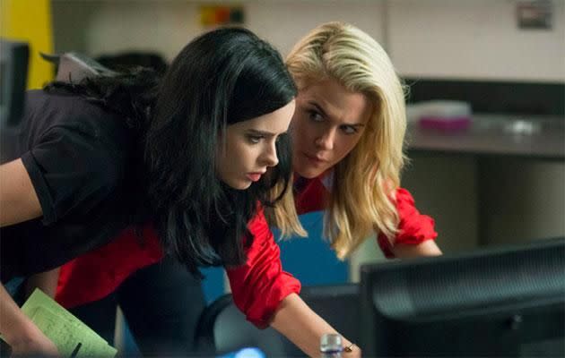 Krysten Ritter and Rachael Taylor in Marvel's Netflix series, Jessica Jones. Source: Netflix/Marvel