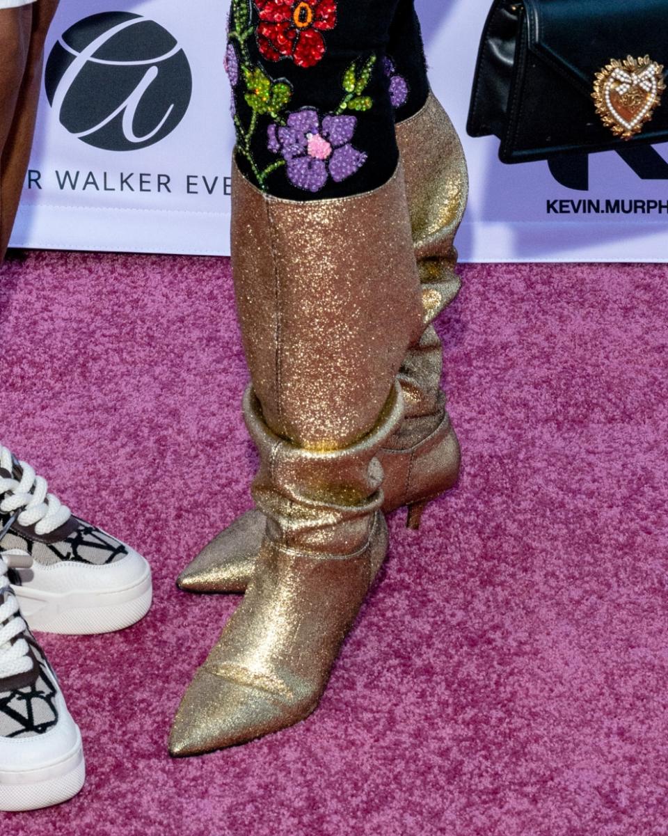 Jessica Betts, Niecy Nash, gold boots, floral, Pride Month, LGBTQ