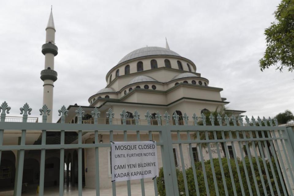 A general view of the now closed Gallipoli Mosque in Auburn on April 08, 2020 in Sydney, Australia.