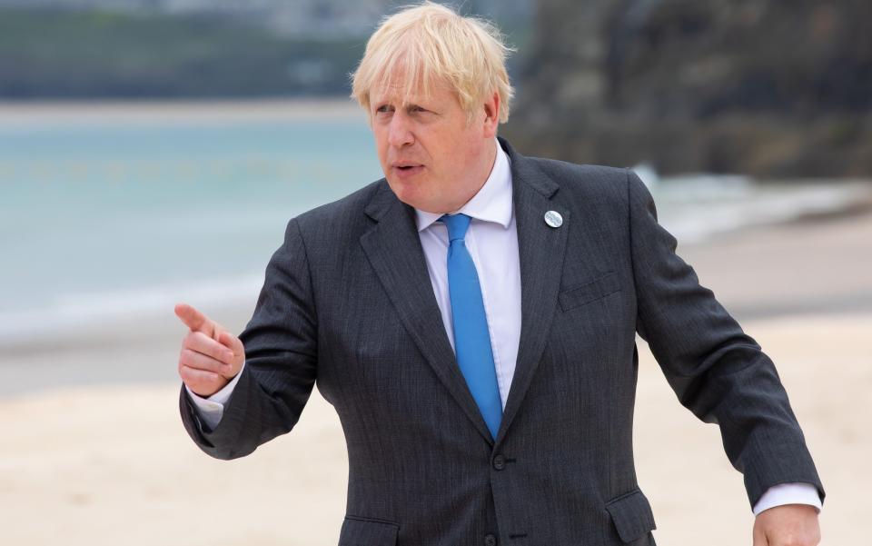 Boris Johnson will hold meetings with four European leaders at the G7 summit in Cornwall on Saturday - Jonny Weeks/WPA Pool/Getty Images