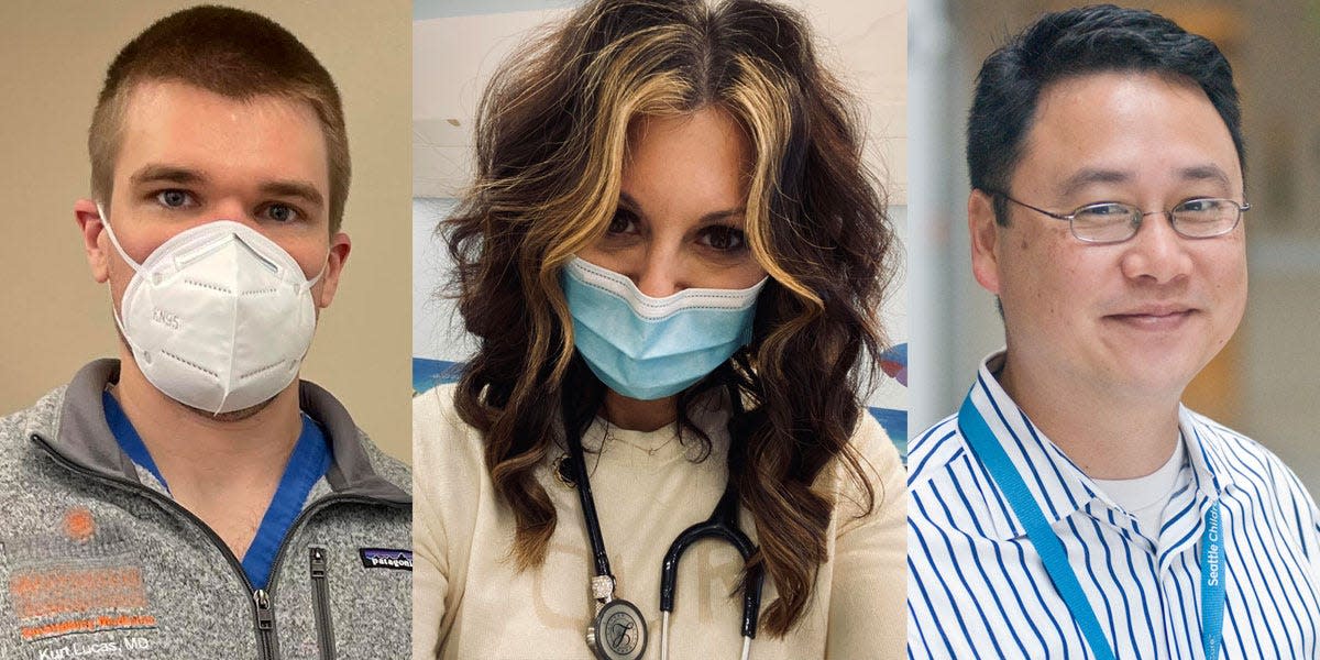 photos of 3 ER doctors side by side