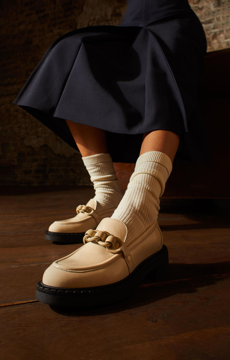 Frau’s chunky-soled loafers for fall ’22. - Credit: Marco Vignati/Courtesy of Frau