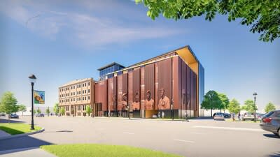 The new 30,000 square-foot facility for the Negro Leagues Baseball Museum.