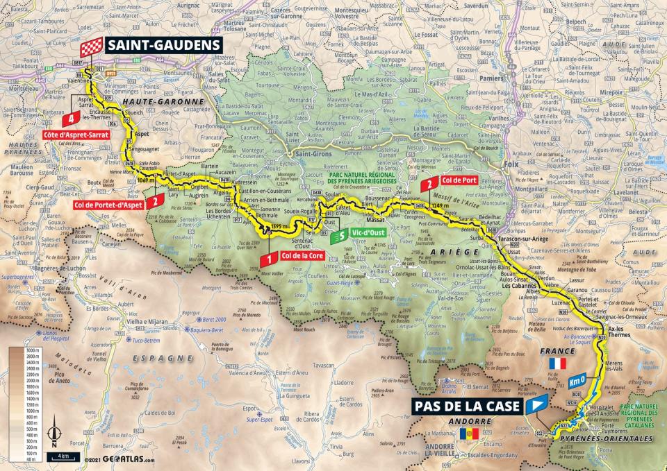 16) STAGE 16 PAS DE LA CASE - SAINT-GAUDENS (169km)