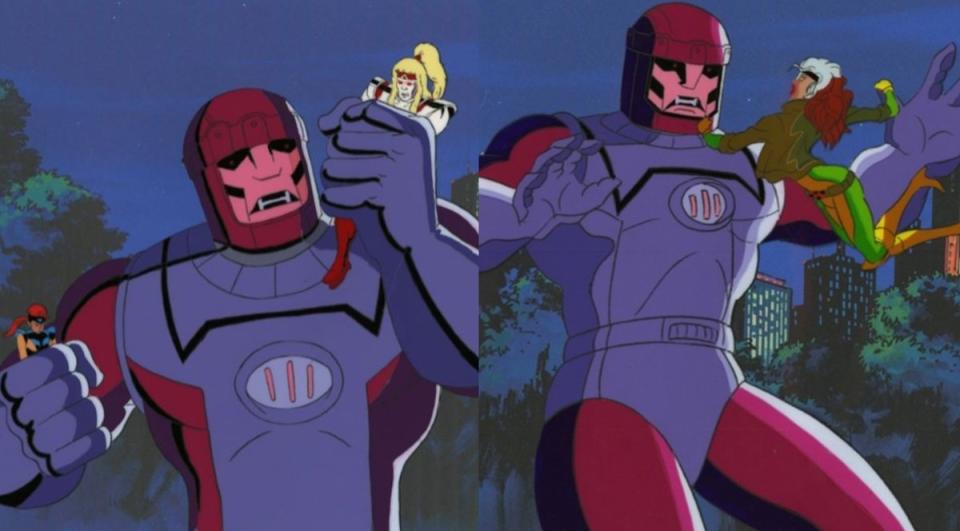 The Sentinels in the 1992 two-part opener of X-Men: The Animated Series, "Night of the Sentinels." 