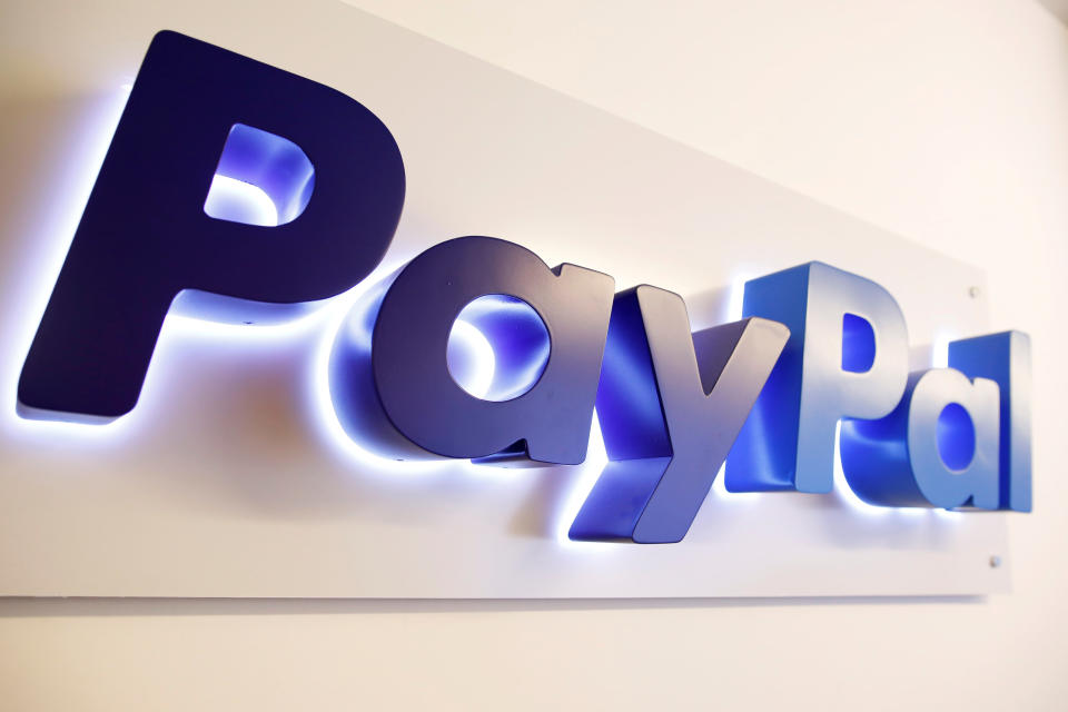 FILE PHOTO: The PayPal logo is seen at a high-tech park in Beersheba, southern Israel August 28, 2017. REUTERS/Amir Cohen/File Photo