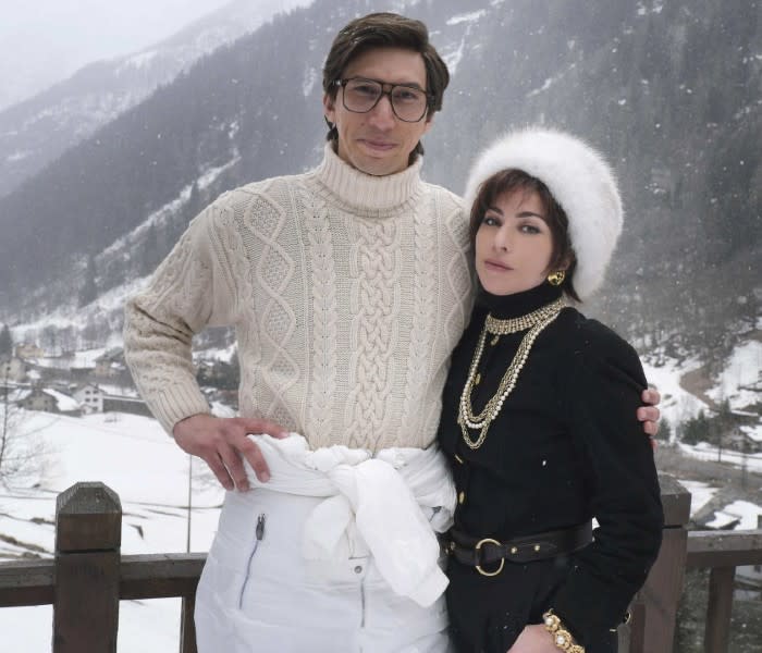 Adam Driver y Lady Gaga en House of Gucci