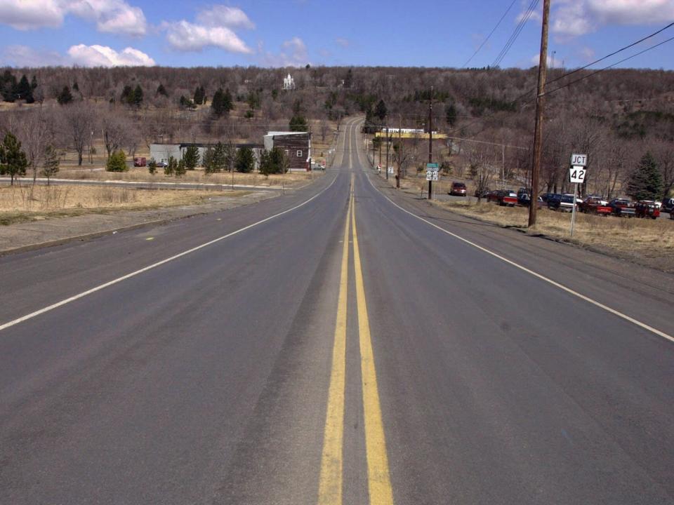 an open road in centralia, PA