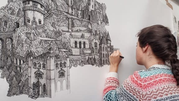 This artist does the most detailed pen drawings you've ever seen