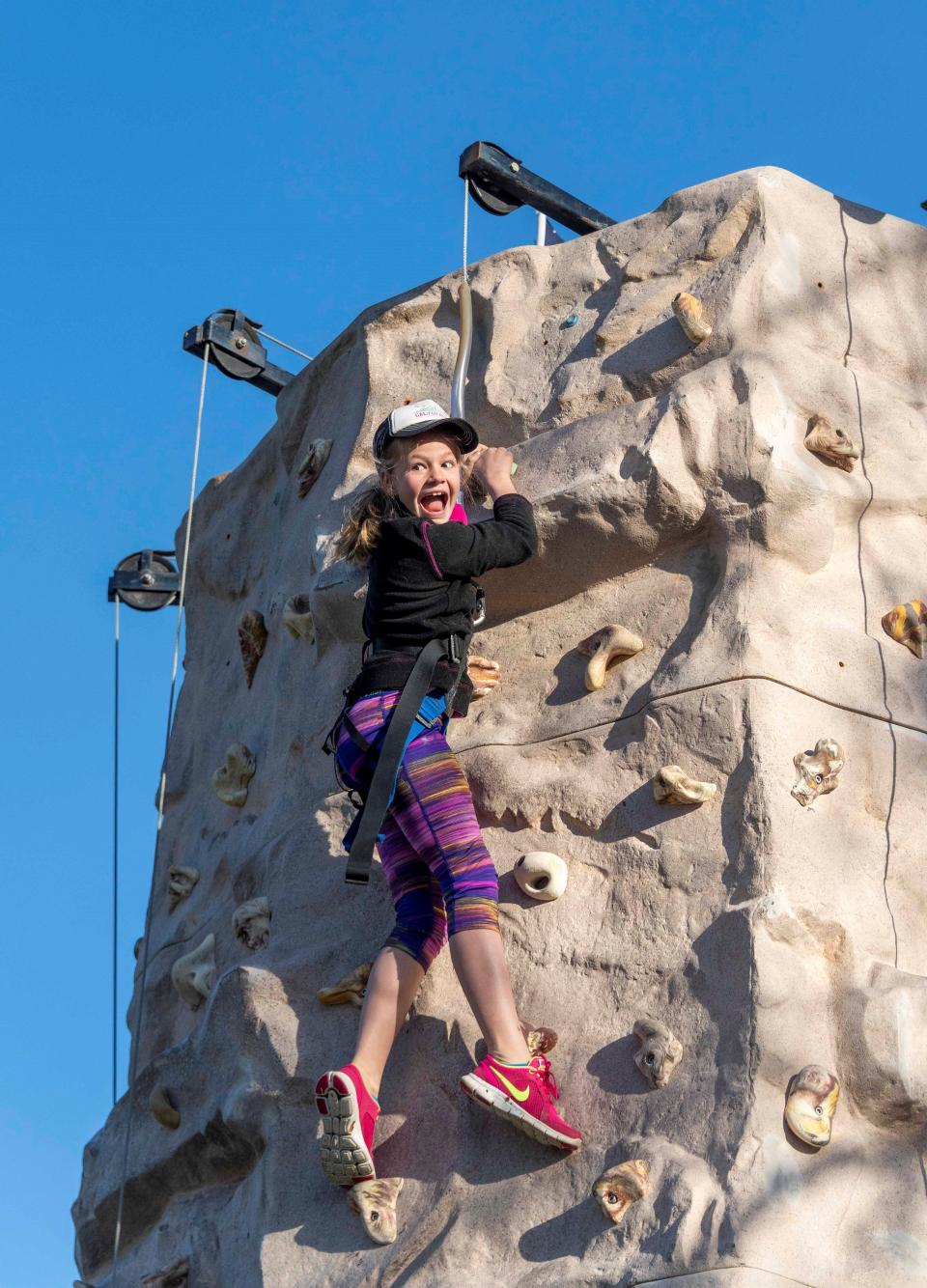 A rock climbing wall will be available at the 10th annual Palm Springs Health Run & Wellness Festival on Jan. 27, 2024.