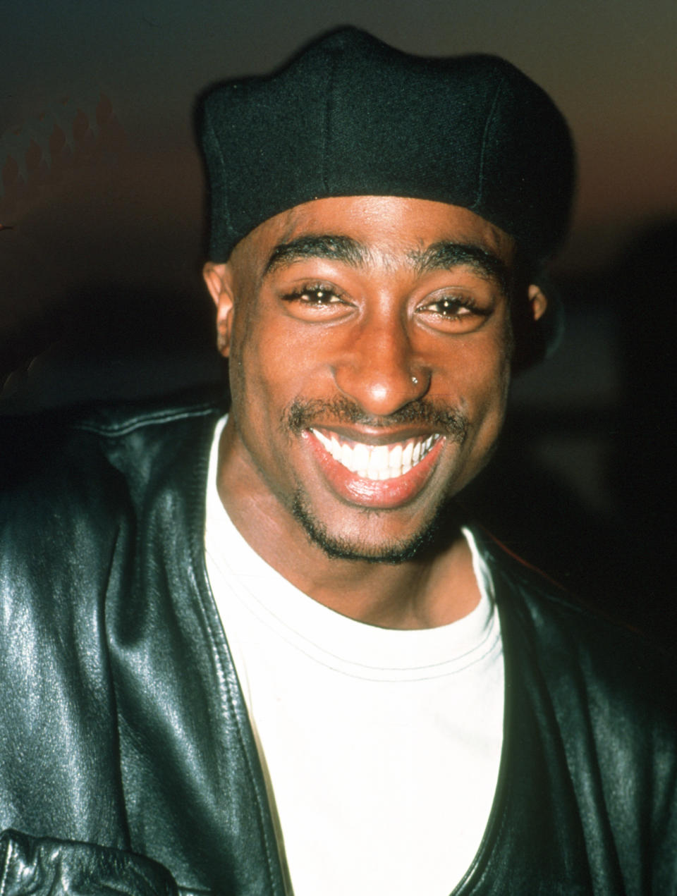 2Pac Wearing Black Vest And Hat