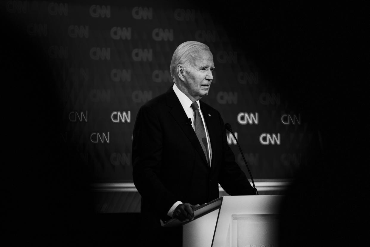 Joe Biden has been an admirable president. Under his leadership, the nation has prospered and begun to address a range of long-term challenges, and the wounds ripped open by Donald Trump have begun to heal. But the greatest public service Mr. Biden can now perform is to announce that he will not continue to run for re-election, the New York Times editorial board writes on June 28, 2024. . (Damon WInter/The New York Times)