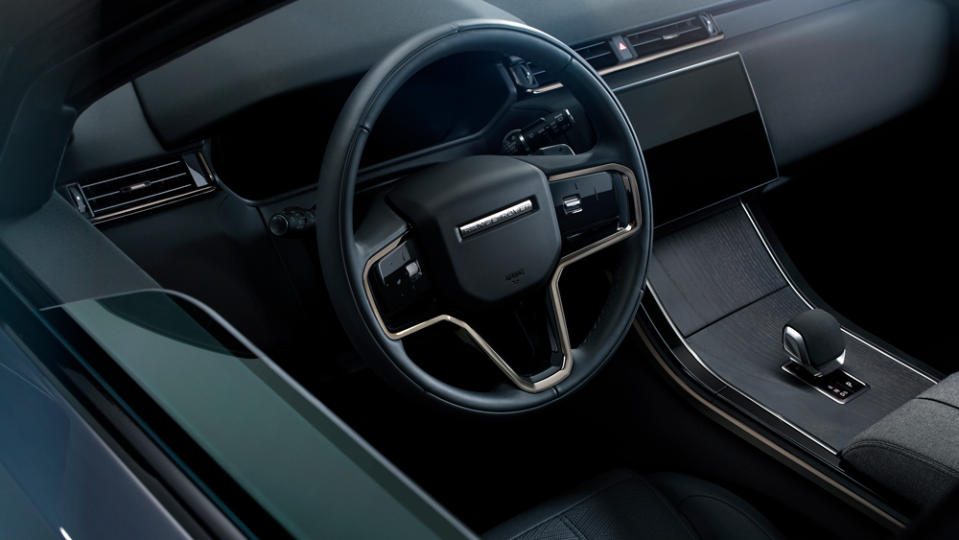 The interior of the 2024 Range Rover Velar.