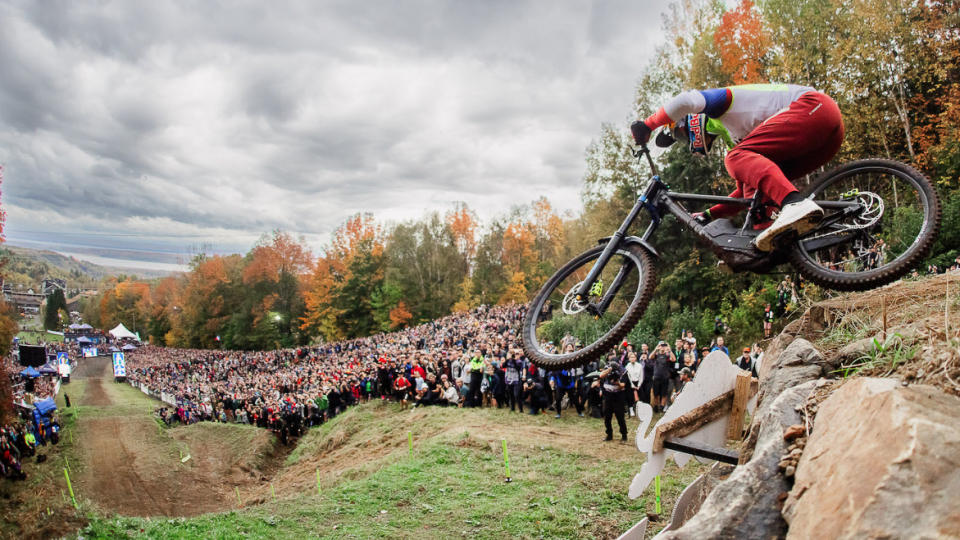  Loic Bruni on his way to his third overall World Cup series title in Mont-Sainte-Anne, Canada. 