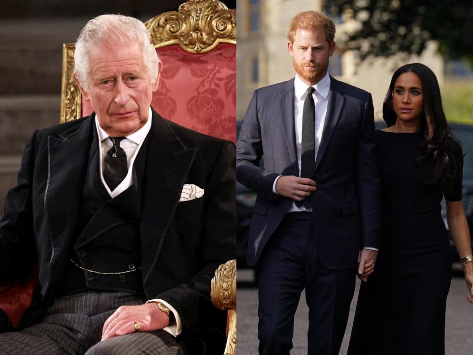 King Charles III has asked the Duke and Duchess of Sussex to ‘vacate’ their Frogmore Cottage home (Getty)