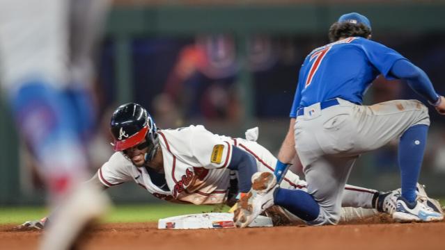 Acuña becomes first 40-70 player, Albies lifts Braves over Cubs 6