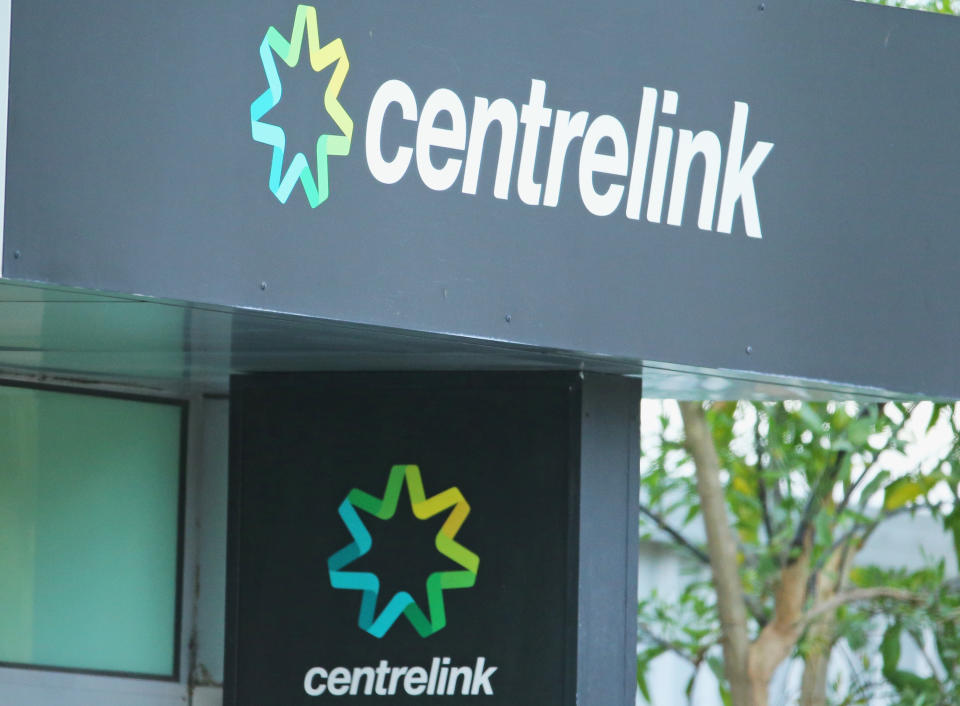 MELBOURNE, AUSTRALIA - OCTOBER 09:  The Centrelink logo is seen outside of a Centrelink office on October 9, 2014 in Melbourne, Australia.  Economists expect the Australian jobs figure for September to show an unemployment rate of 6.2%.  (Photo by Scott Barbour/Getty Images)