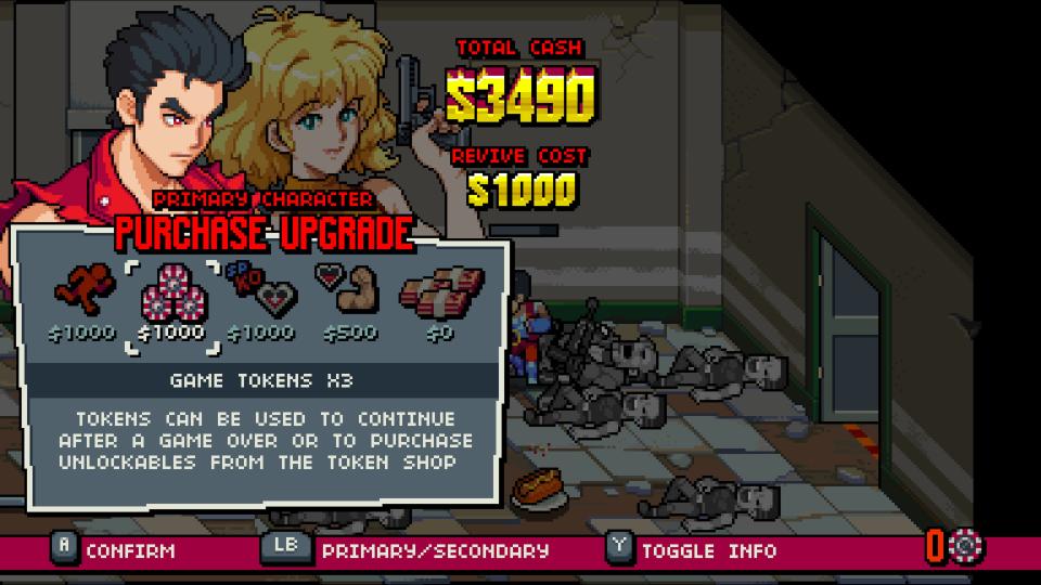 In-game screenshot of Double Dragon Gaiden: Rise of the Dragons gameplay