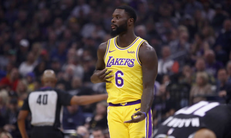 Lance Stephenson on the court for the Lakers.