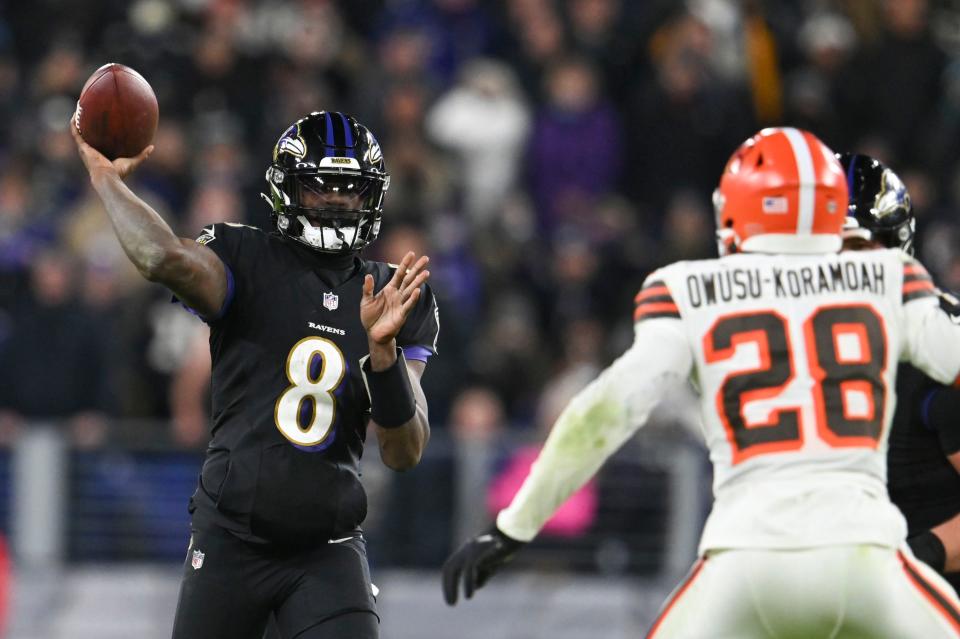 Despite four interceptions, Lamar Jackson still made enough plays to help the Ravens defeat the Browns.