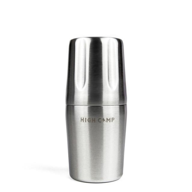 HIGH CAMP FLASKS-2 - Pack Firelight Tumbler with Soft Case - (Classic  Stainless)