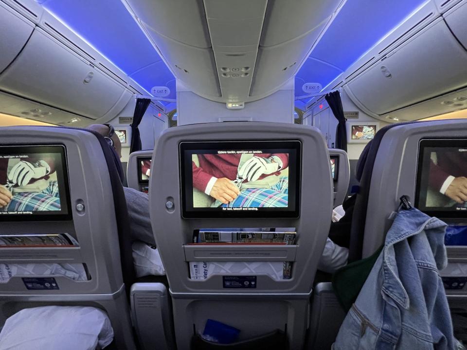 United Airlines' Polar Plus cabin on its Boeing 787.