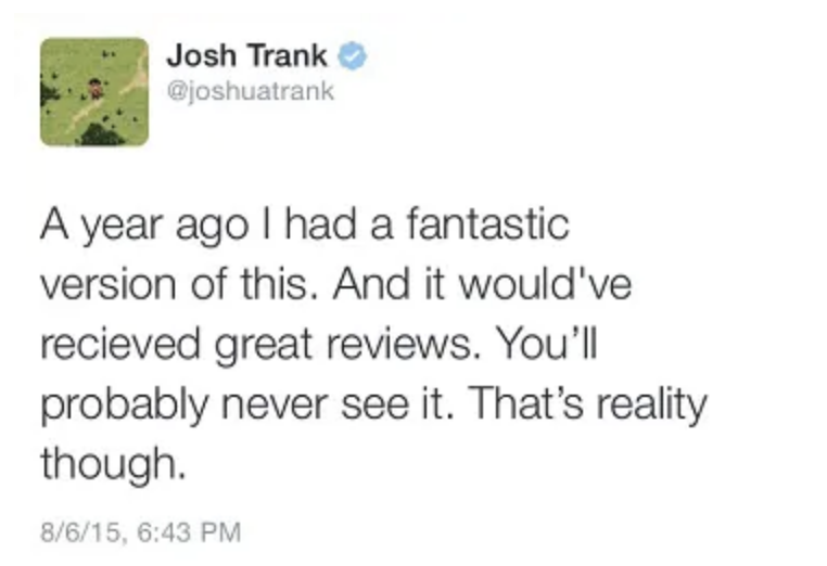   @joshuatrank / Twitter