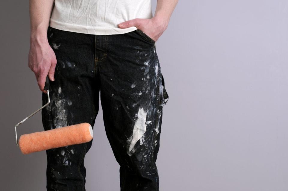 Person with paint on their pants