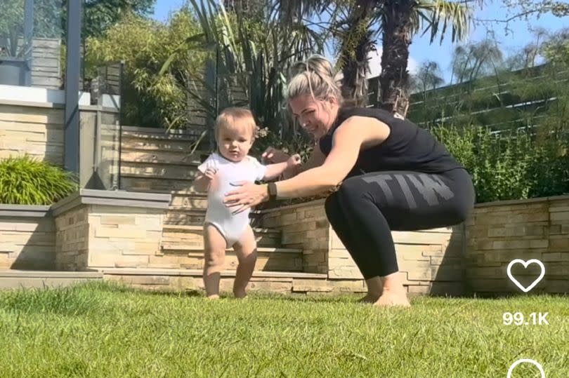 Gemma Atkinson with her son Thiago