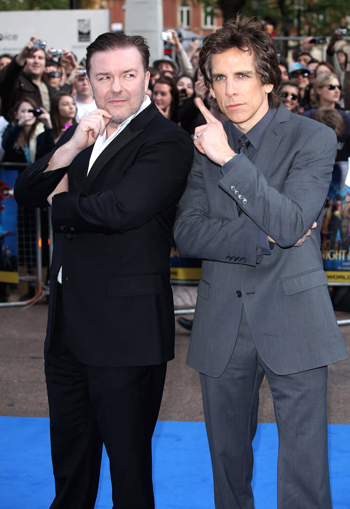 Night at the Museum 2 UK premiere 2009 Ricky Gervais Ben Stiller