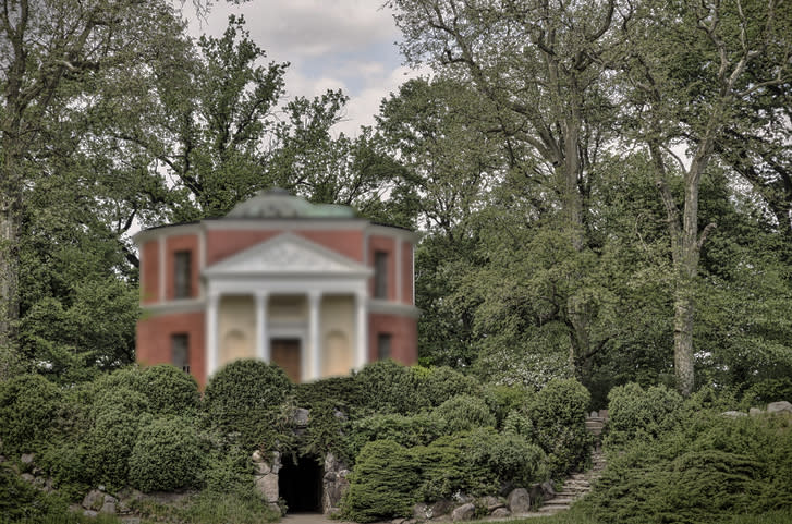 house in the middle of trees