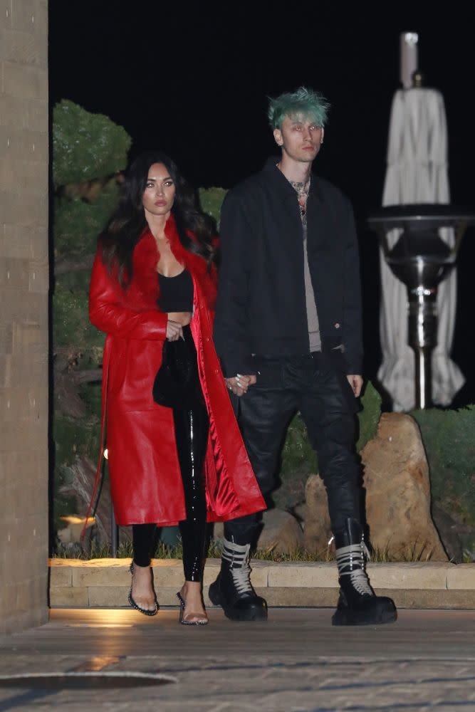 Megan Fox and Machine Gun Kelly grab a bite to eat in Los Angeles, March 18. - Credit: Photographer Group/MEGA