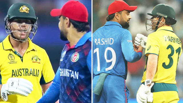 David Warner in ugly exchange with Rashid Khan amid Cricket World Cup drama