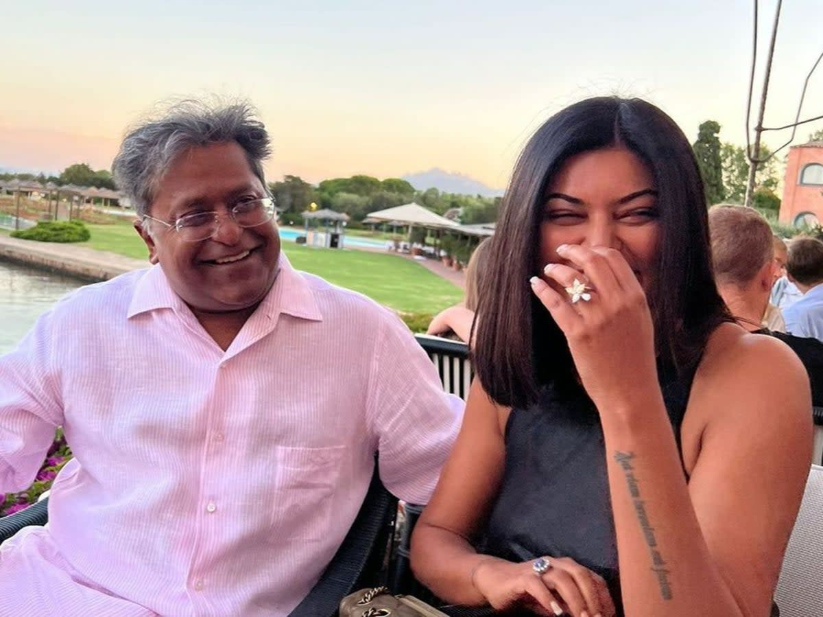 Lalit Modi, 56, posted a series of photos with Sushmita Sen, 46, on Instagram on Thursday (Instagram @lalitkmodi)