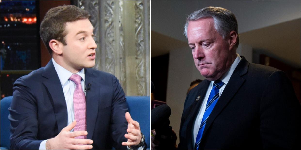 Collage: Punchbowl News Founder Jake Sherman and former White House Chief of Staff Mark Meadows.