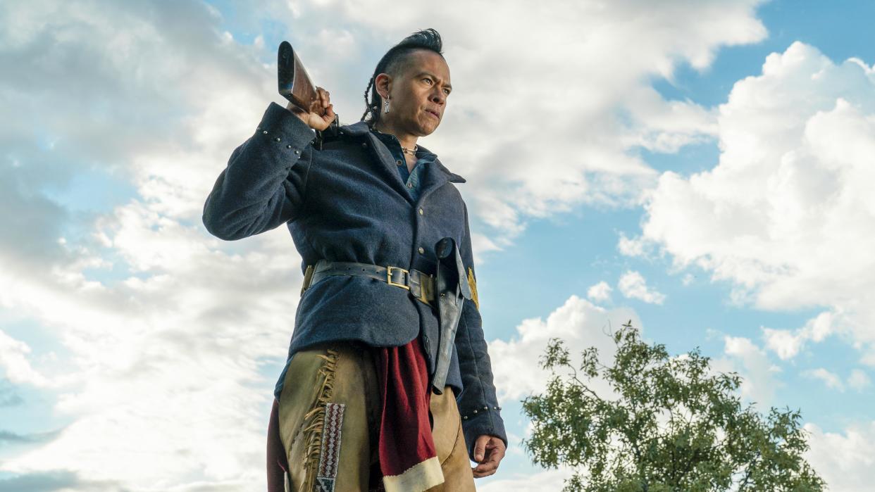 Spencer stars in The English as ex-cavalry scout Eli Whipp (Diego Lopez Calvin/Drama Republic/BBC/Amazon Studios/PA)