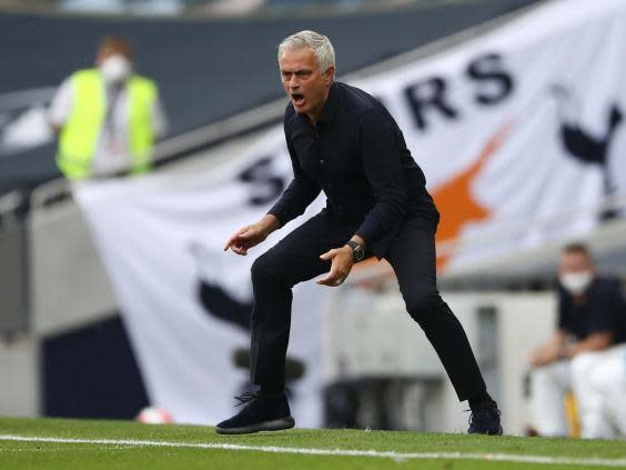 Jose Mourinho reacts during the derby (Reuters)